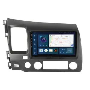 car radio car audio player mp5 car dvr camera gps navigation android 9inch For Honda Civic 2005-2012