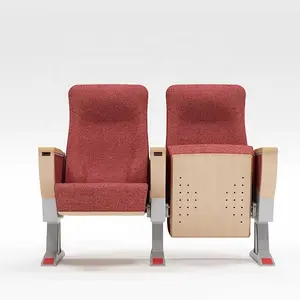Durable Comfortable Auditorium Chair Church Chair Cinema Chair With Cushion And Writing Pad