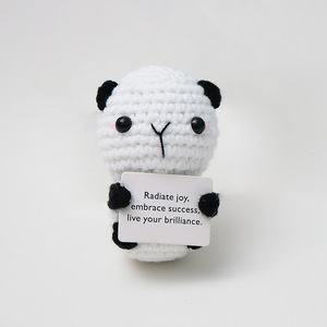 Nouveauté transfrontalière : Ornements et poupées en laine <span class=keywords><strong>au</strong></span> <span class=keywords><strong>crochet</strong></span> faits main, motifs animaux (petits dinosaures, lapins, pandas) et poupée paresseux à énergie positive - Product Image 2