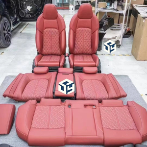 Accessoires d'intérieur de voiture Sièges de sport baquets Coussin personnalisé Housse en cuir pour <span class=keywords><strong>Audi</strong></span> <span class=keywords><strong>RS</strong></span> A4 A5 A6 A7 <span class=keywords><strong>Q3</strong></span> Q5L Q8 - Product Image 1