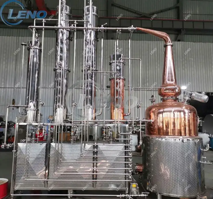 200L 500L 1000L Red Copper Alcohol Vodka Pot Still Distiller