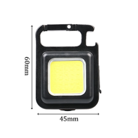 Gantungan Kunci Mini USB-C kuat dapat diisi ulang lampu kerja LED COB senter Logo kustom jarak jauh dengan magnet untuk darurat