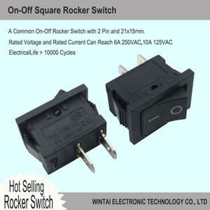 Переключатель-качалка Wintai-tech 21x15 мм, накладной, 240 В, 2 контакта, вкл/выкл - Product Image 2