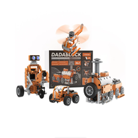 Bloques de Construcción Electrónicos Educativos STEM con Motor 4WD, Kit de Robot Programable con Scratch y Python, Regalo Creativo para Niños