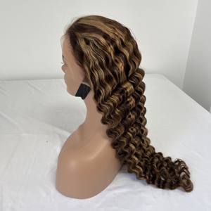 Top Qualité Remy Cheveux Highlight Couleur 4/27 # Pineaaple Wave HD Lace 13X6 Transparent Full Frontal Lace Perruque 100% Vierge Cheveux Humains - Product Image 3