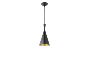 Luxury Nordic Black Metal Pendant <b>Light</b> Modern Cone Hanging Lamp for Dining Table <b>Kitchen</b> Island Bedroom Lighting - Product Image 1