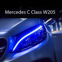 Mise à niveau des phares W205 pour Benz Classe C 2014-2018 C260 C300 LED DRL H7 Dynamic Bi Xenon Turn Signal Auto Head Lamps Modified