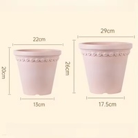 Pot de fleurs en plastique léger, design bohème minimaliste européen, écologique avec trou de drainage pour bureau et usage domestique