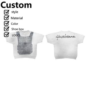 T-shirts Homme Coupe Boxy Personnalisée Effet Délavé au Soleil en Tissu Lourd - Product Image 4