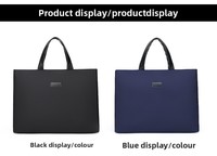 Sac à documents souple A4 tendance, mallette portable en tissu Oxford pour femmes et hommes, sac pour ordinateur portable pour affaires ou voyages