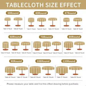 高級新品ファンシータフェタクリンクルラウンドシャンパンウェディングテーブルクロスホテルテーブルクロスイベント用 - Product Image 2