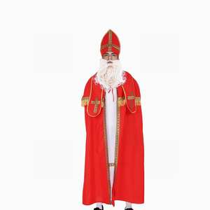 Fábrica Direta Do Feriado Traje Vermelho Ouro Robes Igreja Celebração Roupa Religiosa Natal Tema Bispo São Natal Traje - Product Image 2