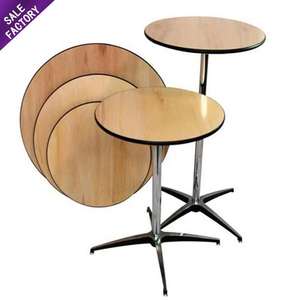 Sino Perfect Furniture Outdoor Folding Cocktail <b>Table</b> Wedding Party <b>Adjustable</b> Bar High Foot Wooden Cocktail <b>Table</b> - Product Image 3