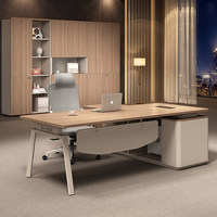 Ensemble bureau et chaise de direction moderne et simple LBZ-127X avec structure en L et options de rangement pour une personne