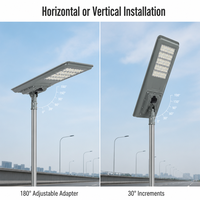 Lampadaire Solaire Tout-en-un de Qualité Commerciale 80W 100W 120W 150W avec Caméra et Détecteur de Mouvement Étanche IP66 LiFePO4 pour Extérieur