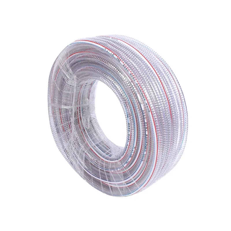 Tuyau de ressort à eau en PVC, tuyau de fil d'acier en spirale de 1 à 1/2 pouces