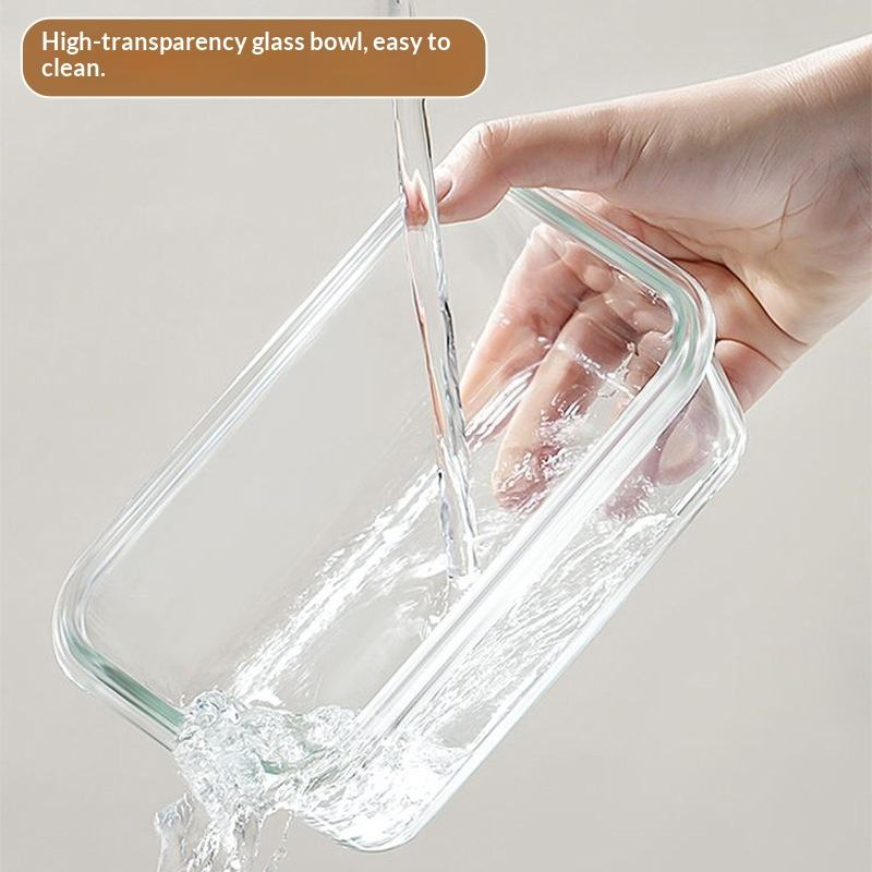 Multicolor High Borosilicate Glass Food Containers Airtight Lids Dishwasher Safe BPA Free Stackable Large Capacity Freshness view 3