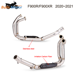 Échappement pour <span class=keywords><strong>BMW</strong></span> <span class=keywords><strong>F900R</strong></span> tuyau d'échappement F900XR tuyau moyen de liaison d'en-tête avec bouclier thermique en carbone <span class=keywords><strong>2020</strong></span> + - Product Image 2
