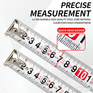 Ruban à mesurer professionnel en acier haute précision avec logo personnalisé, 5m et <span class=keywords><strong>10m</strong></span>, en PVC et ABS, avec étui en cuir - Product Image 3