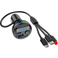 Lecteur MP3 Bluetooth pour voiture, émetteur FM, modulateur MP3, lecteur mains libres, récepteur audio, chargeur USB C avec câble de charge 3 en 1