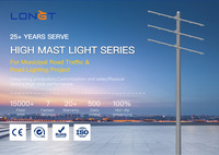 Poste/Columna de Iluminación LED LONGT 2026 para Estadios, IP65, Aluminio, con Garantía de 5 Años