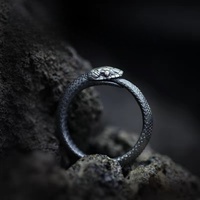 Nouvelle Tendance : Bague Serpent Ouroboros Ajustable pour Hommes, Style Punk, Accessoire Quotidien
