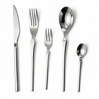 Ensemble de couverts en acier inoxydable poli miroir, style occidental simple, couteau, fourchette, cuillère, logo personnalisé pour mariage et banquet