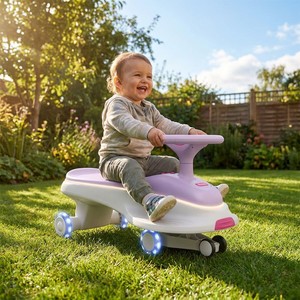 Arolo Electric <strong>Wiggle</strong> <strong>Car</strong> for Kids Dual Mode Rechargeable Swing Ride on Toy 360&deg; Rotation LED Wheels Music Anti-Tip Swing <strong>Car</strong> - Product Image 6
