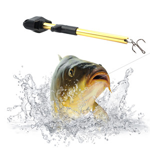 Oem T Type Hook Remover Gold Alloy Portable Fishing Tool For Lure And Sea Fishing Gear With Black Handle - Product Image 1