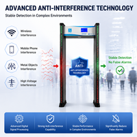 Portique de détection de métaux professionnel haute sensibilité avec panneau de commande LCD, volume réglable, système de sécurité durable