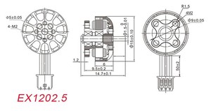<span class=keywords><strong>Happy</strong></span> Model EX 1202,5 6400KV <span class=keywords><strong>Motor</strong></span> sin escobillas 1,5mm Eje FPV WHOOP RC Racing Drones DIY Drone <span class=keywords><strong>Motor</strong></span> - Product Image 4