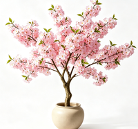 130cm Künstlicher Kirschblütenbaum Hochwertige Simulationsblumen Hochzeits- und Partydekoration Innenbereich Immergrüne Valentinstag-Dekoration