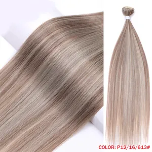 Hot Sale Premium Fiber 12 To 36 Inches Heat Resistant Ombre Blonde Weave Bone Straight Hair Bundles Synthetic Hair Extensions