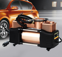 Compresseur d'air double cylindre 12V pour voiture Compresseur de pneu pour voiture Pompe à air 12v Pompe à air portable pour pneus de voiture