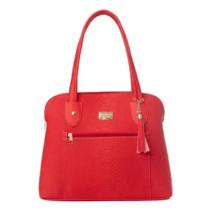 Bolso Bandolera Hecho a Mano para Mujer Fana Idalia Estilo Moderno Rojo Casual Clásico de Gran Capacidad con Solapa Étnica y Logo de Personaje con Tres Cadenas - Product Image 3
