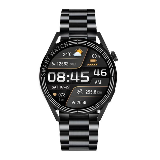 CR081 Round Smart Watch Reloj Inteligente Fitness Tracker Connected Watch Waterproof Smartwatch for Men