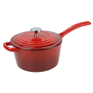 <span class=keywords><strong>Casserole</strong></span> en fonte émaillée résistante à la chaleur avec logo personnalisé de haute qualité, pot à lait avec longue poignée, compatible gaz et <span class=keywords><strong>induction</strong></span> - Product Image 4
