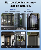 Serrure intelligente WiFi en aluminium avec empreinte digitale biométrique, mot de passe, carte-clé, application Tuya et cloud pour portes en acier/verre/laiton