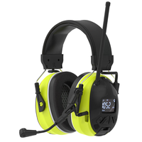 Casque audio sans fil Bluetooth, casque supra-auriculaire, radio FM, micro, pliable, protection auditive, réduction du bruit, protège-oreilles de sécurité