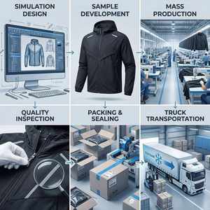 <strong>Men</strong> Running Jacket Windbreaker Waterproof Outdoor Sportswear Fashion Clothing Custom Logo Wholesale Manufacturer Supplier New - Product Image 2