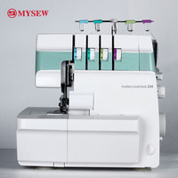 Machine à coudre surjeteuse domestique MYSEW MRS334, 1200 tr/min, 4 fils, 30x22x32cm, design compact pour la couture à domicile