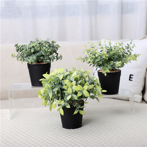Plantes artificielles réalistes : feuilles d'eucalyptus et de <span class=keywords><strong>romarin</strong></span>, herbe artificielle, plantes en pot en plastique pour décoration intérieure - Product Image 3