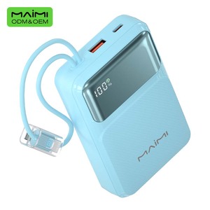 <span class=keywords><strong>Batería</strong></span> <span class=keywords><strong>Externa</strong></span> de Carga Rápida de 22.5W y <span class=keywords><strong>20000mah</strong></span> con PD USB C y 2 Cables Integrados, Compatible con Protocolo Completo, Venta al Por Mayor - Product Image 1