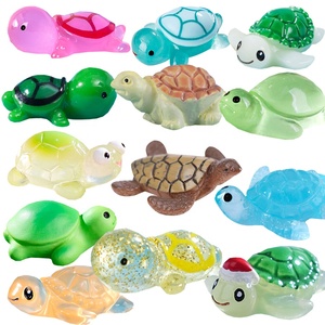 Cute Mini Turtle Resin Figurine <b>Miniatures</b> Landscape Decorations Animal Tortoise Charm Desktop Ornaments DIY Accessories - Product Image 1