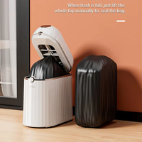 Poubelle intelligente à capteur tactile sans contact en plastique ABS de 10 L avec couvercle, étanche IPX4 pour utilisation dans la salle de bain