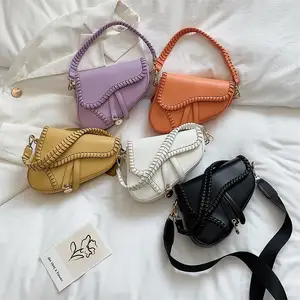 2022 New Trendy Saddle Purses Girls Luxury Messenger Handbag Ladies Famous Hand Bags For Young Woman