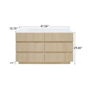 <span class=keywords><strong>Commode</strong></span> <span class=keywords><strong>double</strong></span> moderne à 6 tiroirs avec organisateur de tiroirs à LED Rangement en acier inoxydable pour chambre à coucher Salon Directement de l'usine - Product Image 5