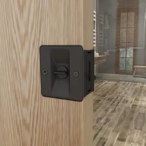 Çekme ile gizlilik cep kapı kilidi, hızlı ve kolay kurulum, siyah cep kapı donanım