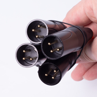 Cable XLR Multipolar PKnight de 4 Canales, 200cm, Macho/Hembra, Bajo Ruido, Garantía de 1 Año, Fácil de Usar para DIY