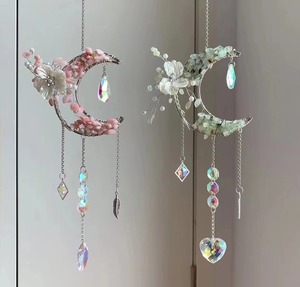 Commercio all'ingrosso personalizzabile Moonflower Sun Catcher in cristallo argento Suncatcher per la guarigione fatti a mano artigianato di cristallo - Product Image 3